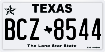 TX license plate BCZ8544