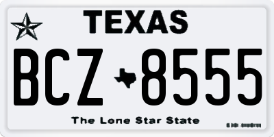 TX license plate BCZ8555