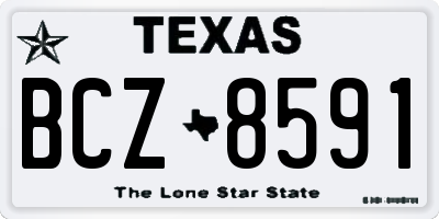TX license plate BCZ8591