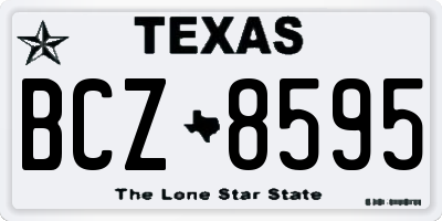 TX license plate BCZ8595
