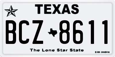 TX license plate BCZ8611