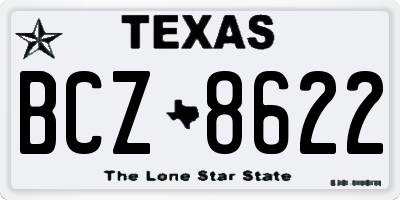 TX license plate BCZ8622