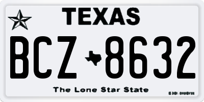 TX license plate BCZ8632