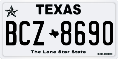 TX license plate BCZ8690
