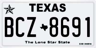 TX license plate BCZ8691
