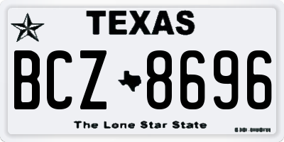 TX license plate BCZ8696