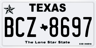 TX license plate BCZ8697