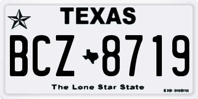 TX license plate BCZ8719