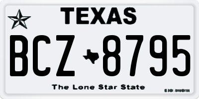TX license plate BCZ8795