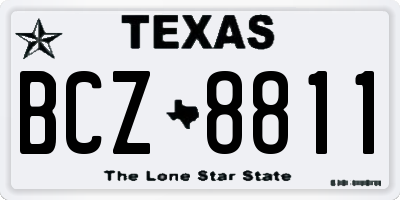 TX license plate BCZ8811