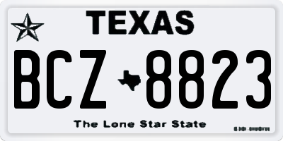 TX license plate BCZ8823