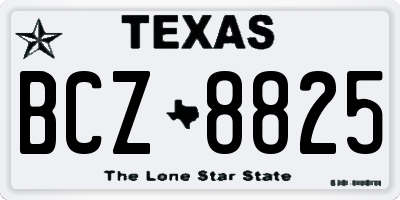 TX license plate BCZ8825
