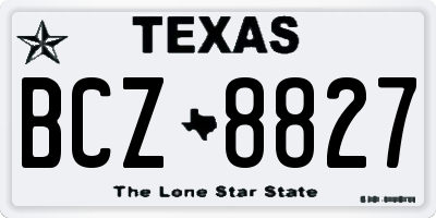 TX license plate BCZ8827