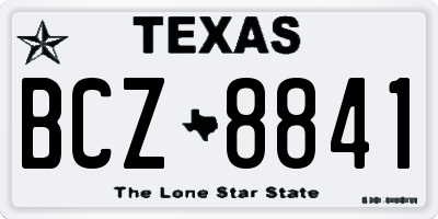 TX license plate BCZ8841