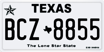 TX license plate BCZ8855