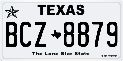 TX license plate BCZ8879