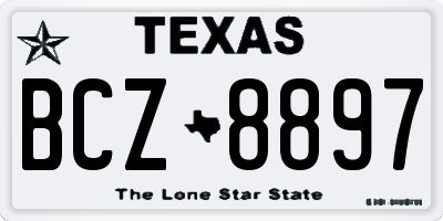 TX license plate BCZ8897
