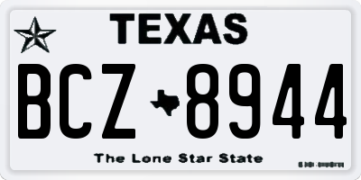 TX license plate BCZ8944