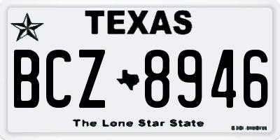 TX license plate BCZ8946