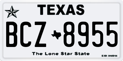 TX license plate BCZ8955