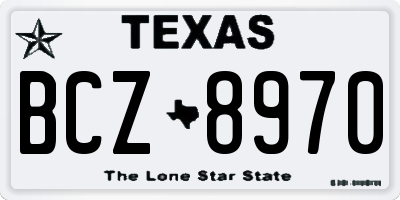 TX license plate BCZ8970