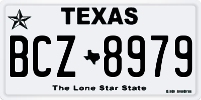 TX license plate BCZ8979