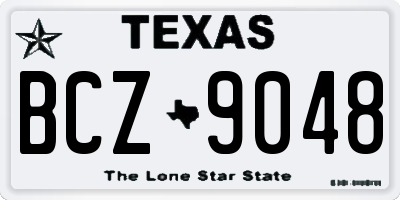 TX license plate BCZ9048