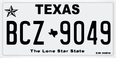 TX license plate BCZ9049