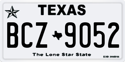 TX license plate BCZ9052