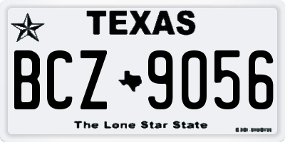 TX license plate BCZ9056
