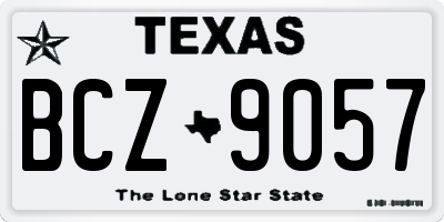 TX license plate BCZ9057