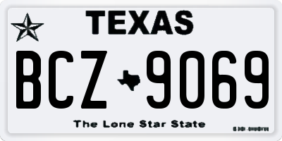 TX license plate BCZ9069