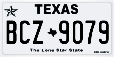 TX license plate BCZ9079