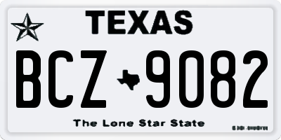 TX license plate BCZ9082