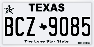 TX license plate BCZ9085