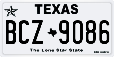 TX license plate BCZ9086