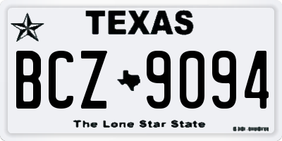TX license plate BCZ9094