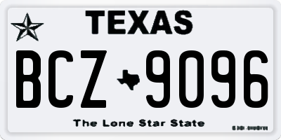 TX license plate BCZ9096