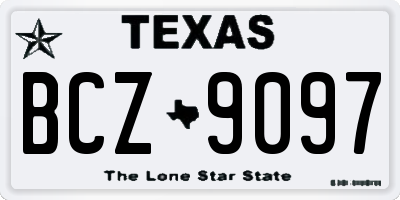 TX license plate BCZ9097
