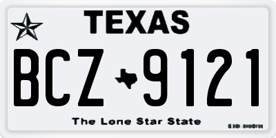 TX license plate BCZ9121