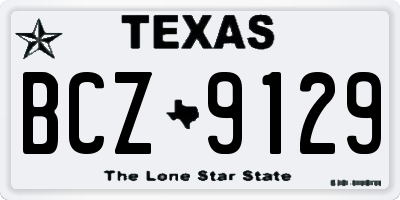 TX license plate BCZ9129