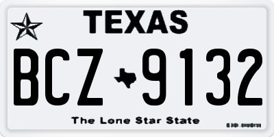 TX license plate BCZ9132