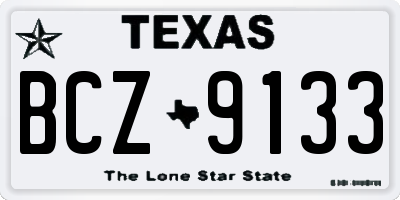 TX license plate BCZ9133