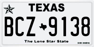 TX license plate BCZ9138