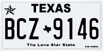 TX license plate BCZ9146