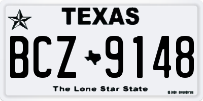 TX license plate BCZ9148