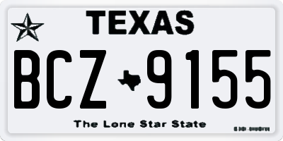 TX license plate BCZ9155