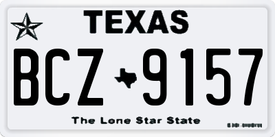 TX license plate BCZ9157