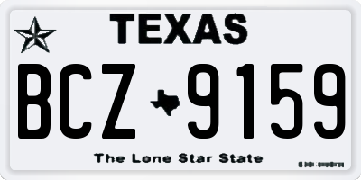 TX license plate BCZ9159