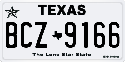 TX license plate BCZ9166